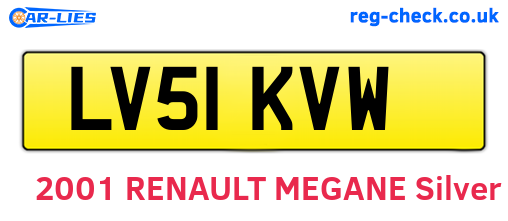 LV51KVW are the vehicle registration plates.