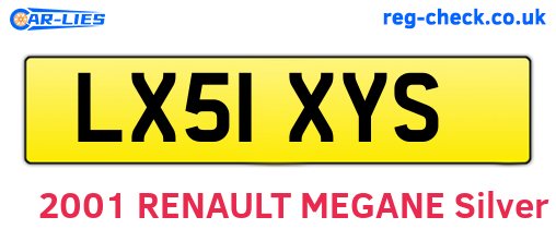 LX51XYS are the vehicle registration plates.