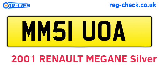MM51UOA are the vehicle registration plates.