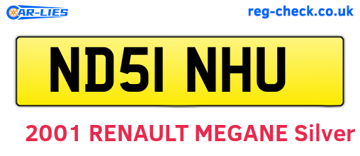 ND51NHU are the vehicle registration plates.