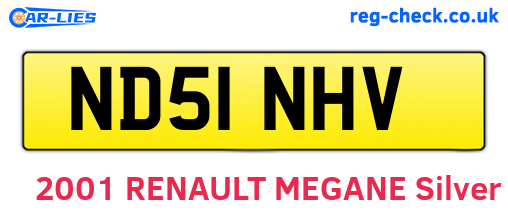 ND51NHV are the vehicle registration plates.