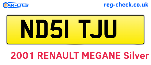 ND51TJU are the vehicle registration plates.