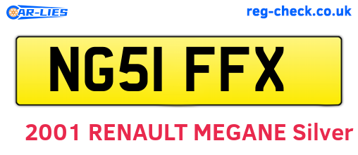 NG51FFX are the vehicle registration plates.