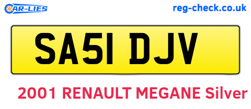 SA51DJV are the vehicle registration plates.