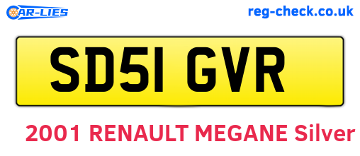 SD51GVR are the vehicle registration plates.