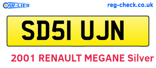 SD51UJN are the vehicle registration plates.