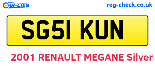 SG51KUN are the vehicle registration plates.