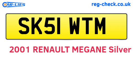 SK51WTM are the vehicle registration plates.