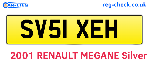 SV51XEH are the vehicle registration plates.