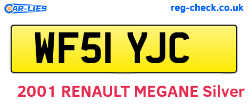 WF51YJC are the vehicle registration plates.
