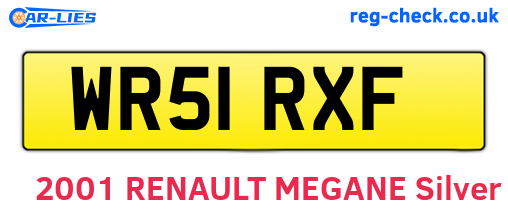 WR51RXF are the vehicle registration plates.