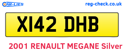 X142DHB are the vehicle registration plates.