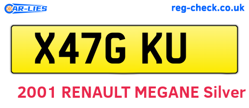 X47GKU are the vehicle registration plates.