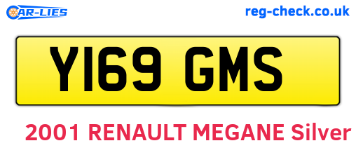 Y169GMS are the vehicle registration plates.