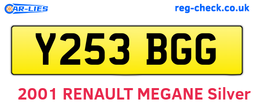 Y253BGG are the vehicle registration plates.