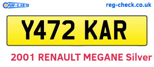 Y472KAR are the vehicle registration plates.