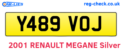 Y489VOJ are the vehicle registration plates.