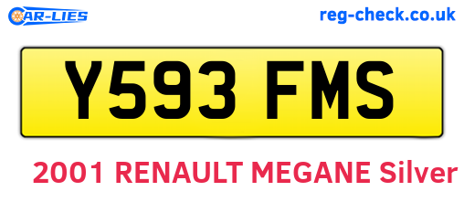 Y593FMS are the vehicle registration plates.