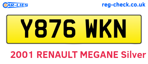 Y876WKN are the vehicle registration plates.