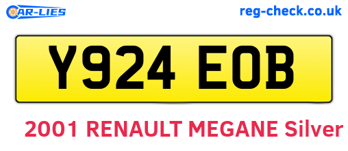 Y924EOB are the vehicle registration plates.
