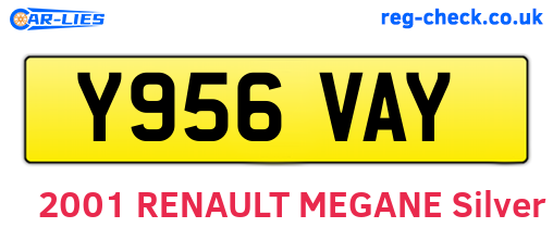 Y956VAY are the vehicle registration plates.
