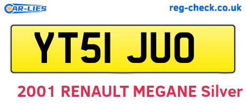 YT51JUO are the vehicle registration plates.