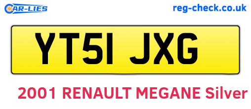 YT51JXG are the vehicle registration plates.