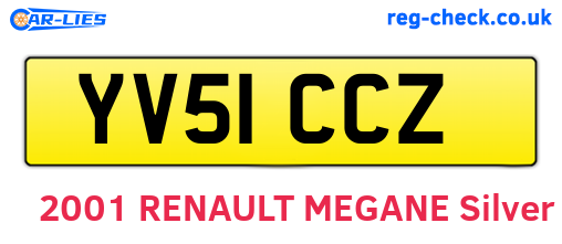 YV51CCZ are the vehicle registration plates.