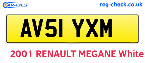 AV51YXM are the vehicle registration plates.