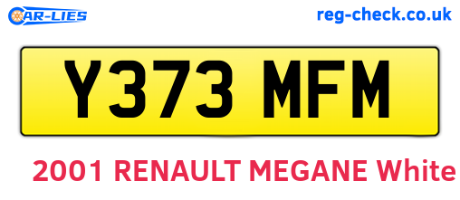 Y373MFM are the vehicle registration plates.