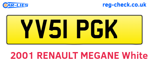 YV51PGK are the vehicle registration plates.