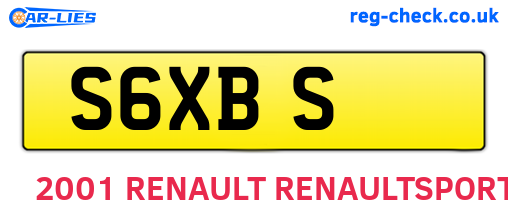 S6XBS are the vehicle registration plates.