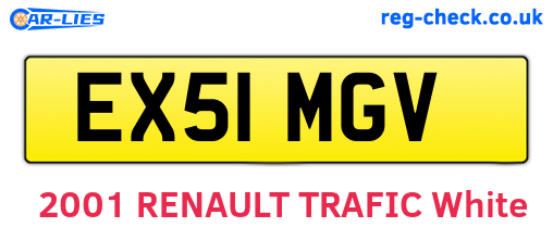 EX51MGV are the vehicle registration plates.
