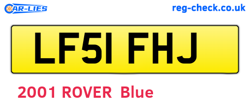 LF51FHJ are the vehicle registration plates.