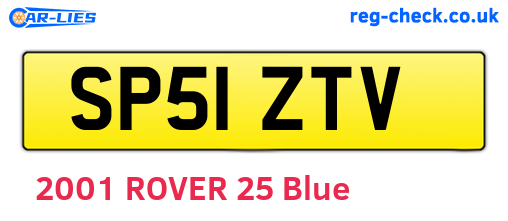 SP51ZTV are the vehicle registration plates.