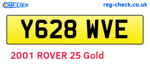 Y628WVE are the vehicle registration plates.