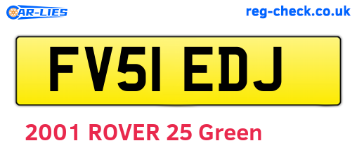 FV51EDJ are the vehicle registration plates.