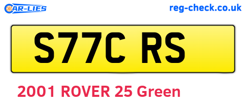 S77CRS are the vehicle registration plates.