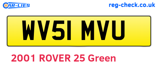 WV51MVU are the vehicle registration plates.