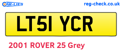 LT51YCR are the vehicle registration plates.