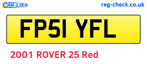 FP51YFL are the vehicle registration plates.
