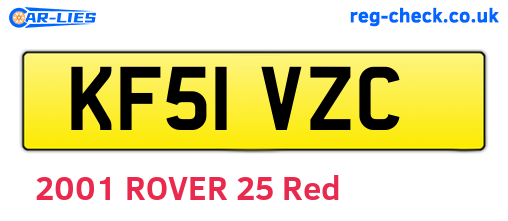 KF51VZC are the vehicle registration plates.