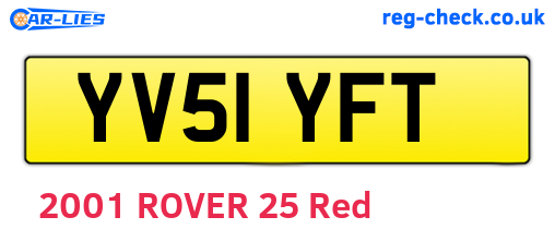 YV51YFT are the vehicle registration plates.