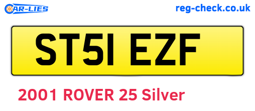 ST51EZF are the vehicle registration plates.