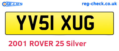 YV51XUG are the vehicle registration plates.