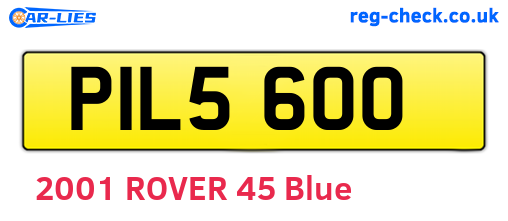 PIL5600 are the vehicle registration plates.