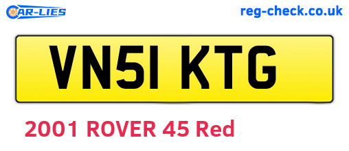 VN51KTG are the vehicle registration plates.