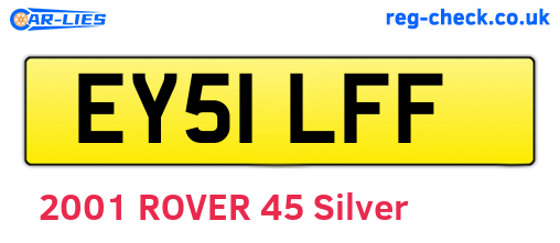 EY51LFF are the vehicle registration plates.