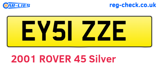 EY51ZZE are the vehicle registration plates.