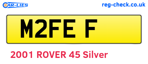 M2FEF are the vehicle registration plates.